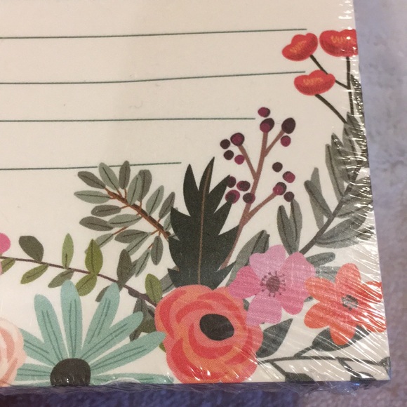 OCS Designs Floral Market Note Pads Set Of Two Secret Garden Designs NWT 8x4x.75 - Picture 4 of 16